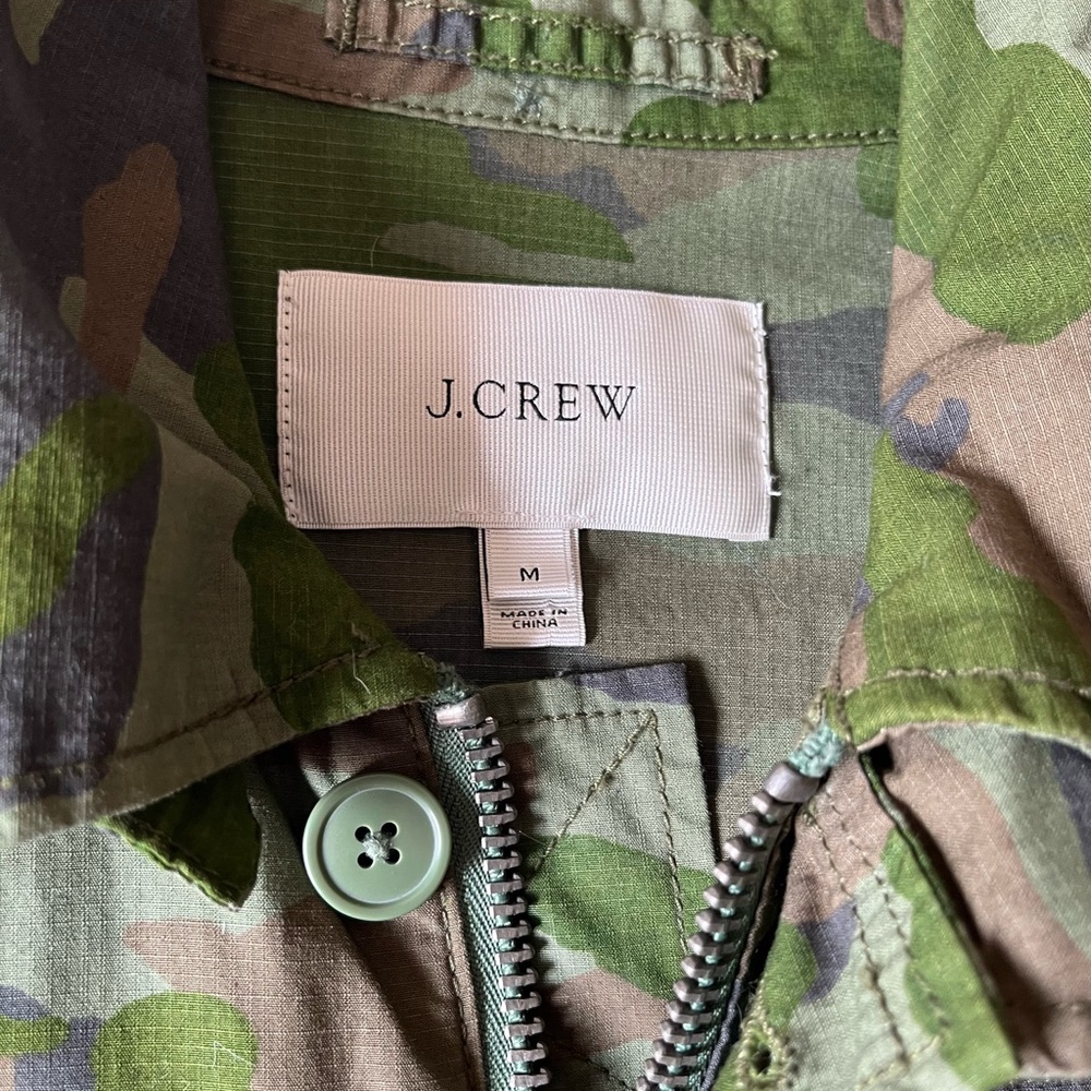 J. Crew Women's Hooded Camo Utility Jacket M - Picture 6 of 10